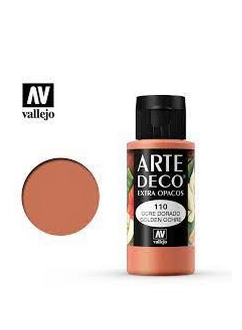 فاليجو طلاء أكريليك آرت ديكو 110 ذهبي مغرة 60 مل - جودة ممتازة للفنون والحرف اليدوية والأعمال اليدوية