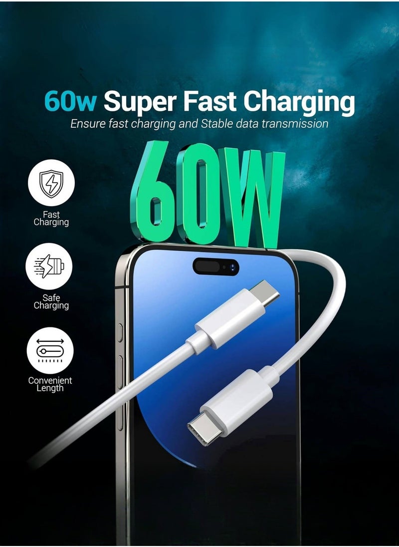 CHU DAI USB C Cable 60W, USB-C to USB-C Cable 2 meter  - Image 2