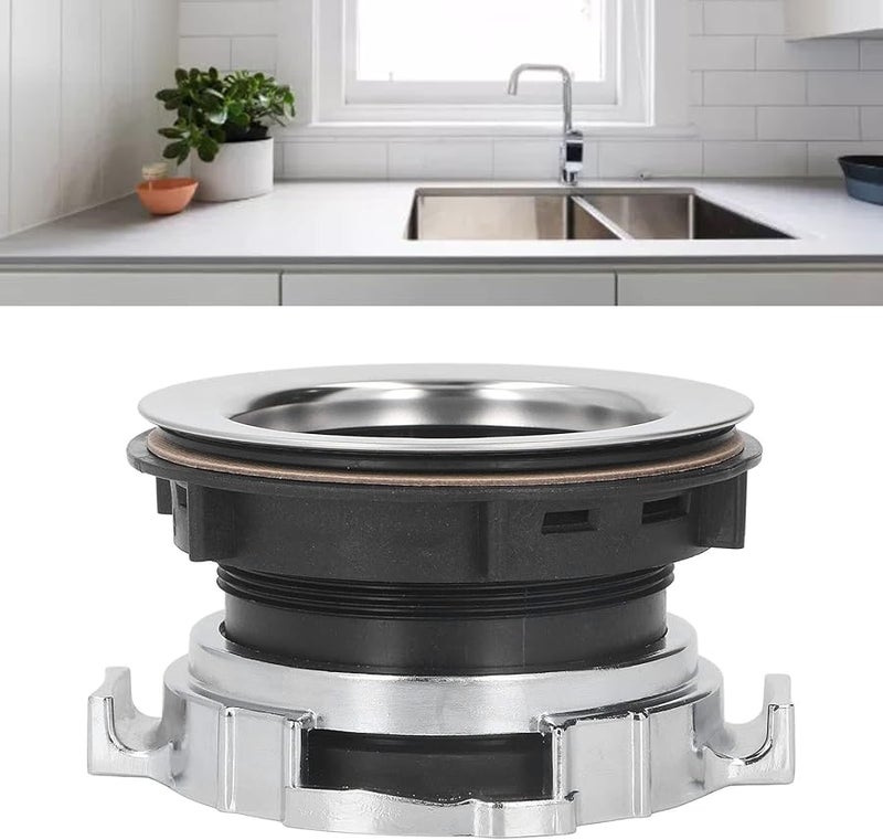 طقم شفة حوض الفولاذ المقاوم للصدأ 114 مم واقي من التناثر تركيب التخلص من النفايات بديل - Image 3