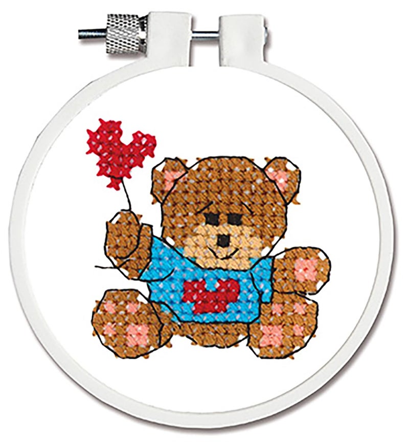 Janlynn Bear & Balloon Stamped Cross Stitch Kit - Image 3