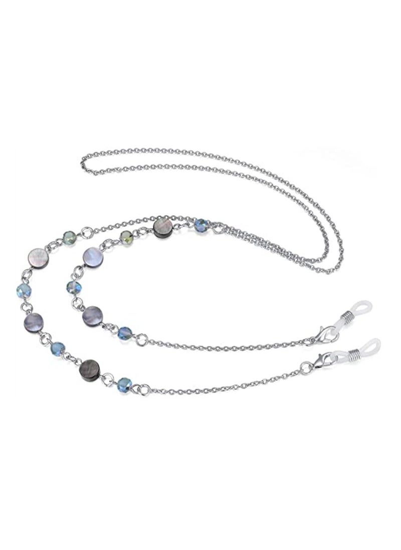 Excefore - Eyeglass Chain Fashion Eyewear Retainer Strap Holder Cord Sunglasses Holder Necklace Face Covering Beaded Lanyard Reading Eyeglass Necklace Eyeglass Lanyard Neck Cord Strap for Women - Image 1