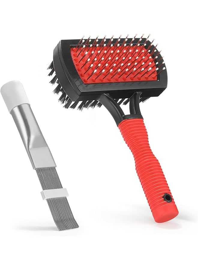 KASTWAVE Air Conditioner Coil Cleaning Brush Set, 1 Dual-Sided Evaporator Coil Cleaner & 1 Ac Fin Comb, Hvac Cleaner For Efficient Maintenance - Image 1