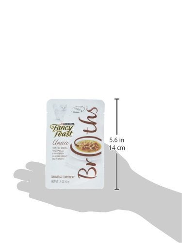 Fancy Feast Purina Fancy Feast Lickable Wet Cat Food Broth Topper Classic, Chicken, Vegetables and Whitefish - (Pack of 16) 1.4 oz. Pouches - Image 3