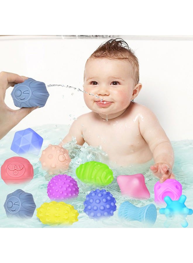 Ynanimery 12 Pcs Sensory Balls for Toddlers 1-3, Sensory Baby Toys 6-12 Months, Montessori Toys for Babies 6-12 Months Squeeze Sensory, Infant Toys Soft Multi Ball Set Gifts with Bright Color Textured - Image 3