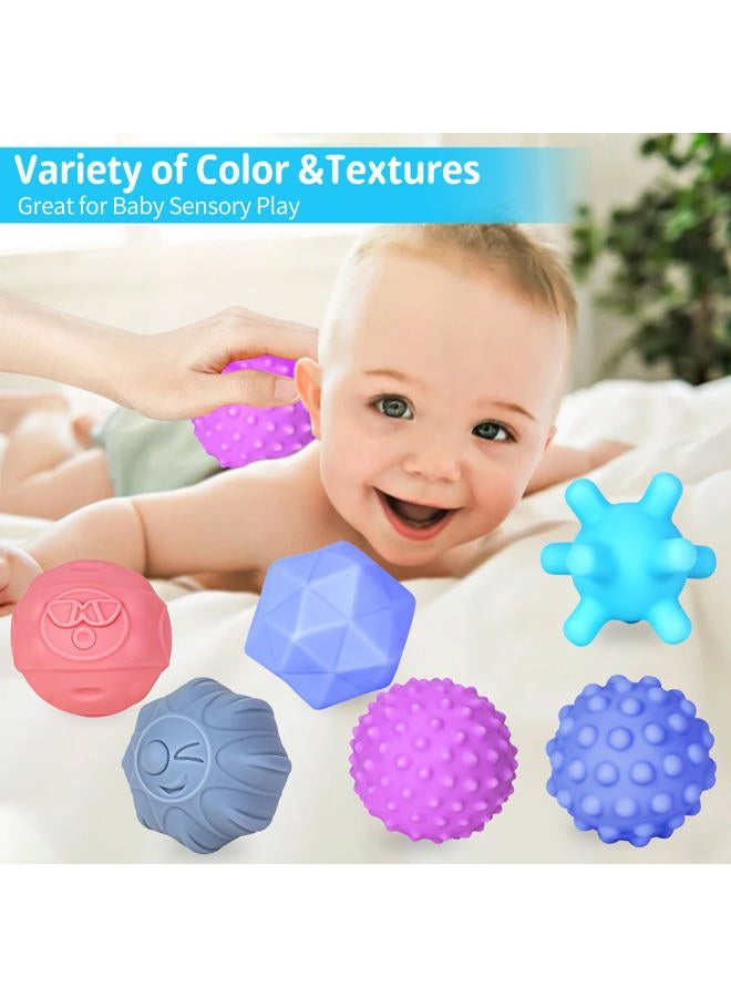 Ynanimery 12 Pcs Sensory Balls for Toddlers 1-3, Sensory Baby Toys 6-12 Months, Montessori Toys for Babies 6-12 Months Squeeze Sensory, Infant Toys Soft Multi Ball Set Gifts with Bright Color Textured - Image 2