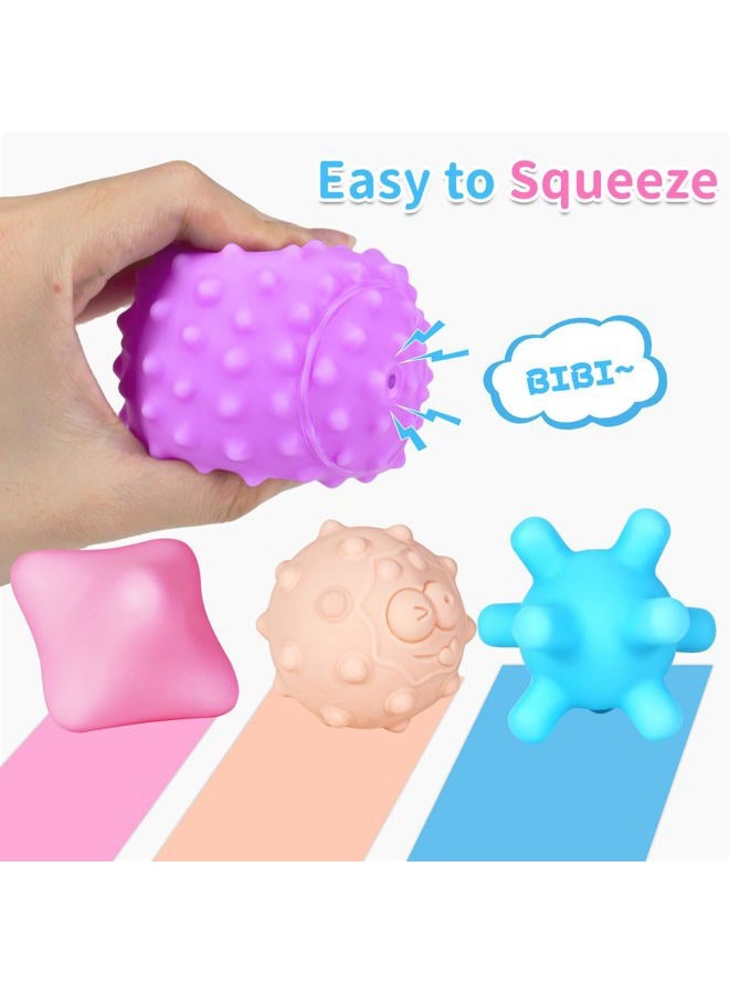 Ynanimery 12 Pcs Sensory Balls for Toddlers 1-3, Sensory Baby Toys 6-12 Months, Montessori Toys for Babies 6-12 Months Squeeze Sensory, Infant Toys Soft Multi Ball Set Gifts with Bright Color Textured - Image 4