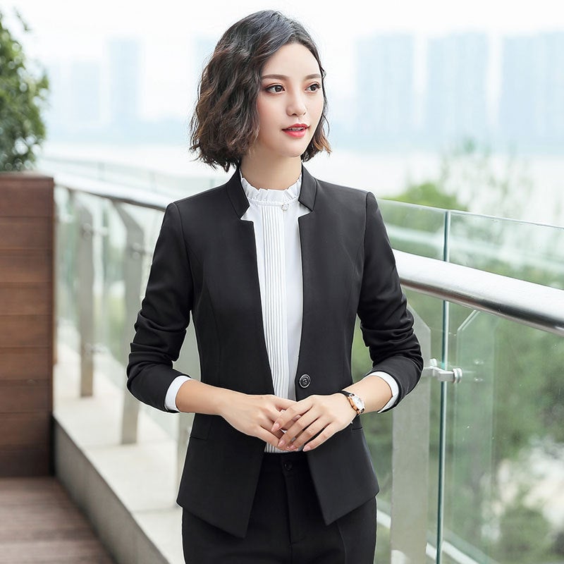 2024 Autumn Winter Wrinkle-Free Womens Suit black trousers - Image 5