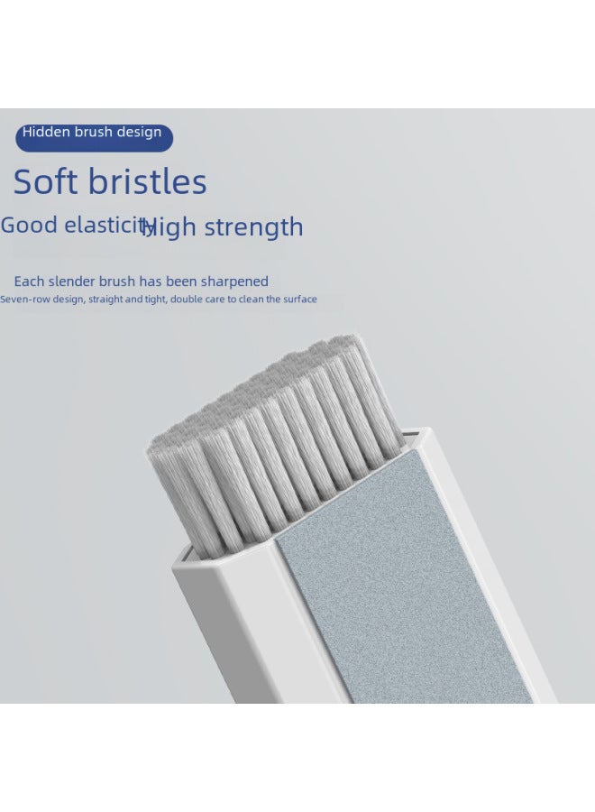 مجموعة تنظيف الشاشة الكل في واحد، فرشاة ناعمة الشعيرات لتنظيف فجوات الهاتف والحاسوب وسماعات الأذن وقلم تنظيف الكمبيوتر المحمول وإزالة الغبار - اللون: Q20 (20in1) بدون منظف أسود - Image 4