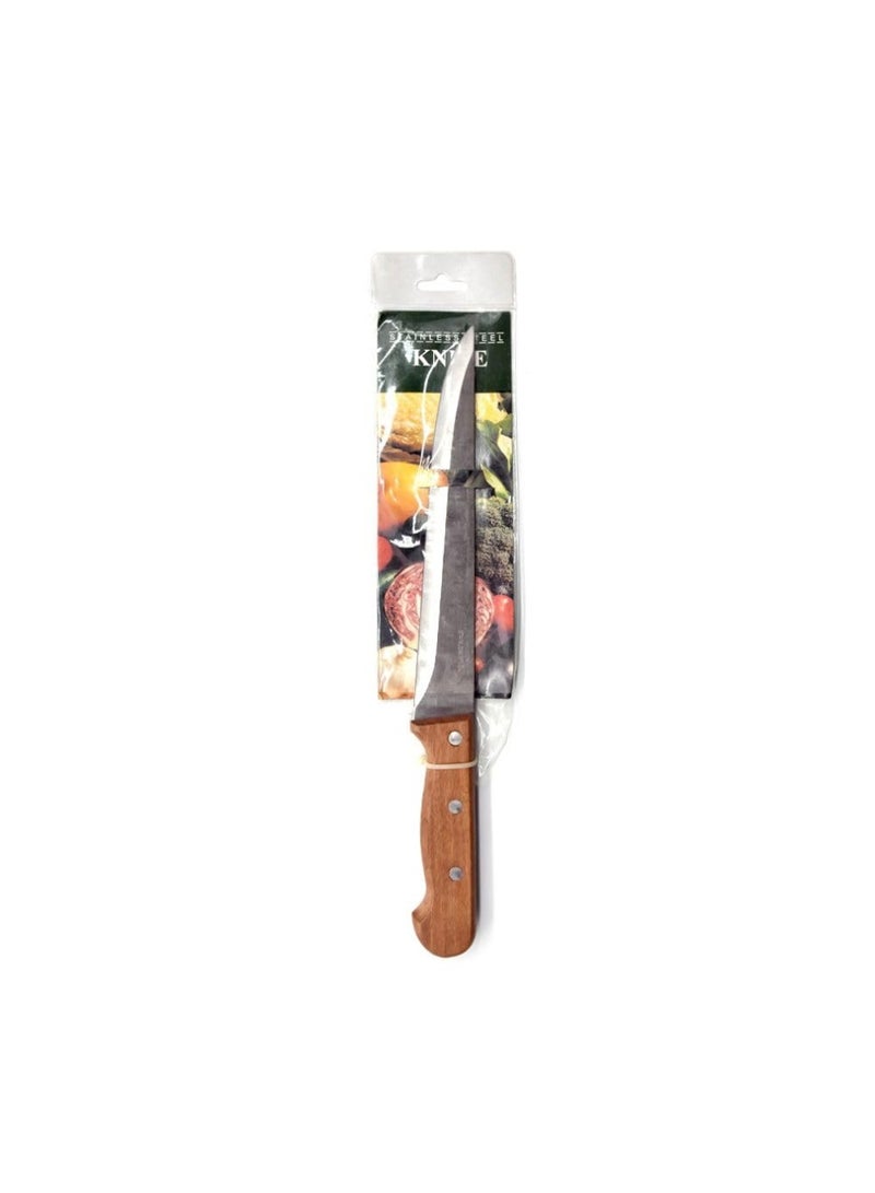 LTR Ncs-C001 Stainless Steel Carving Knife  8-Inch Size  Metallic Silver Brown Used In Home Kitchen And Restaurants  - Image 3