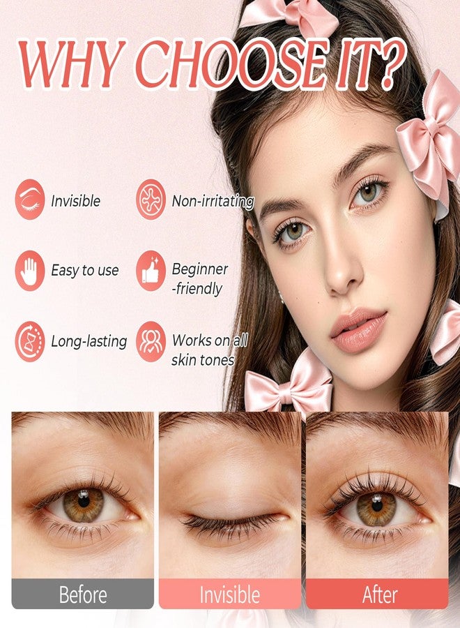 MLEN DIARY Eyelid Tape for Hooded Eyes - Instant Invisible Eyelid Lifter Strips, Ultra-Thin Breathable Double Sided Adhesive Tape for Droopy, Uneven & Mono-Eyelids, Natural Looking Eye Lift - 144 Count (27*4mm) - Image 3