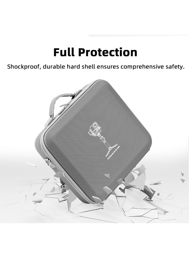 اكسيسن حقيبة حمل لمثبت DJI RS 4 Mini، حقيبة كتف محمولة مع حزام كتف قابل للإزالة، حقيبة سفر صلبة متوافقة مع مثبت DJI Ronin RS4 Mini المحمول باليد 3 محاور وملحقاته  - Image 4