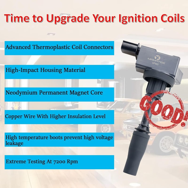 MANATEE UF680 Ignition Coil Pack - 4 Pieces for Buick, Cadillac, Chevrolet, and GMC - Image 2