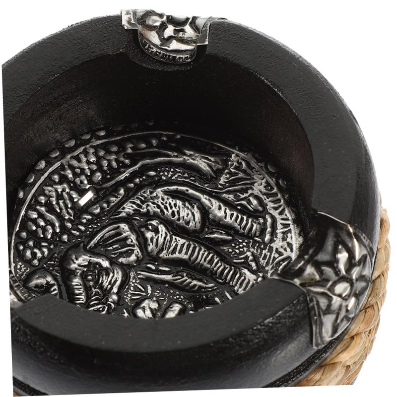 Natural Wooden Ashtray With Easy Clean Design For Outdoor Home Office Decoration - Image 5