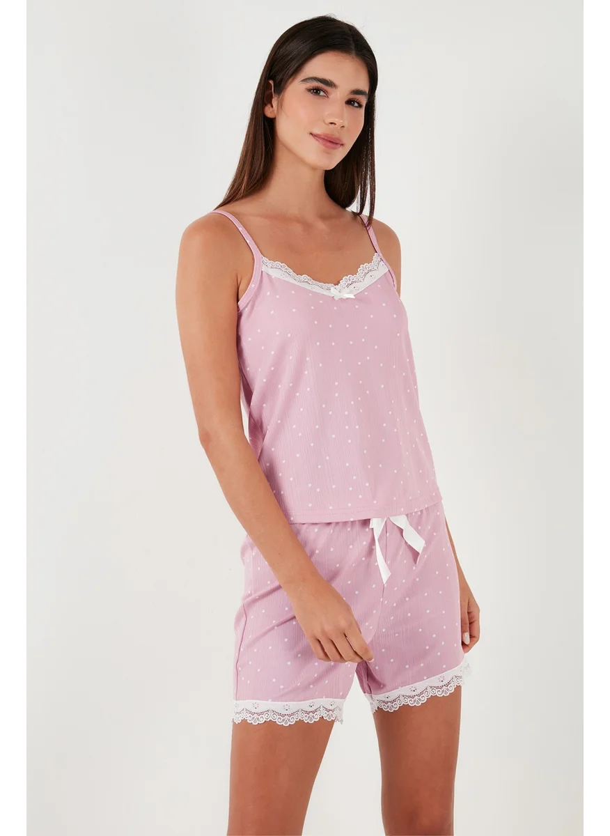 Lela Regular Fit Rope Strap Mini Pajama Set with Shorts Women's Pajama Set 65780117