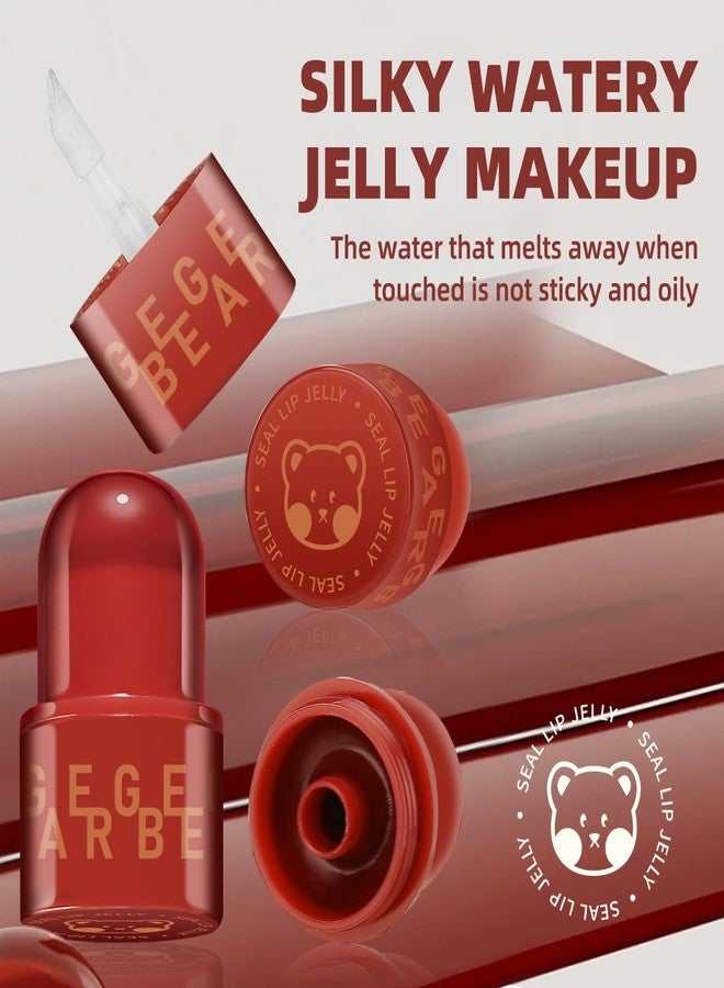 Gege Bear Glossy Lip Jelly | Liquid Lipstick Waterproof Long Lasting | Non-Sticky Lip moisturizing | Peach Nude & Coffee Brown Color shade Lipstick | High-shine, Lightweight Wear, Smooth Application | Perfect Glossy for Natural And Bold Look | Best Lip Tint for Women Teen Girls (03# Caramel Cinnamon, 6g) - Image 5