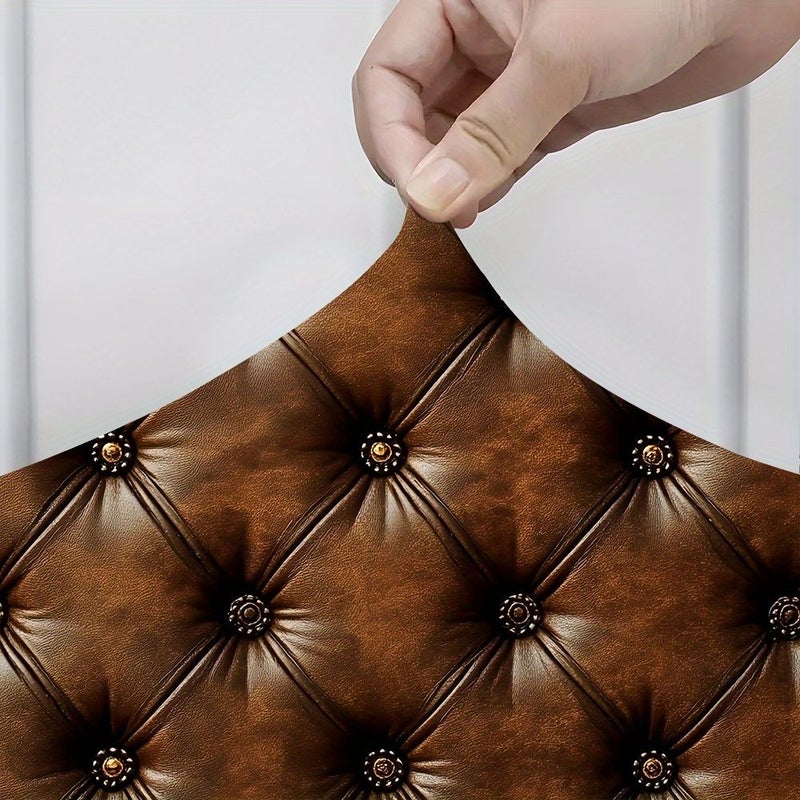 4pcs Brown Diamond Pattern Cushion Covers For Dining Chair Home Decor - Image 4
