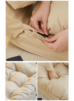 Generic Lazy Boy Chair, Folding Sofa Bed Fabric Couch Lounge with 5 Adjustable Reclining Position, Can Lie and Sleep Small Household Tatami  - Image 2