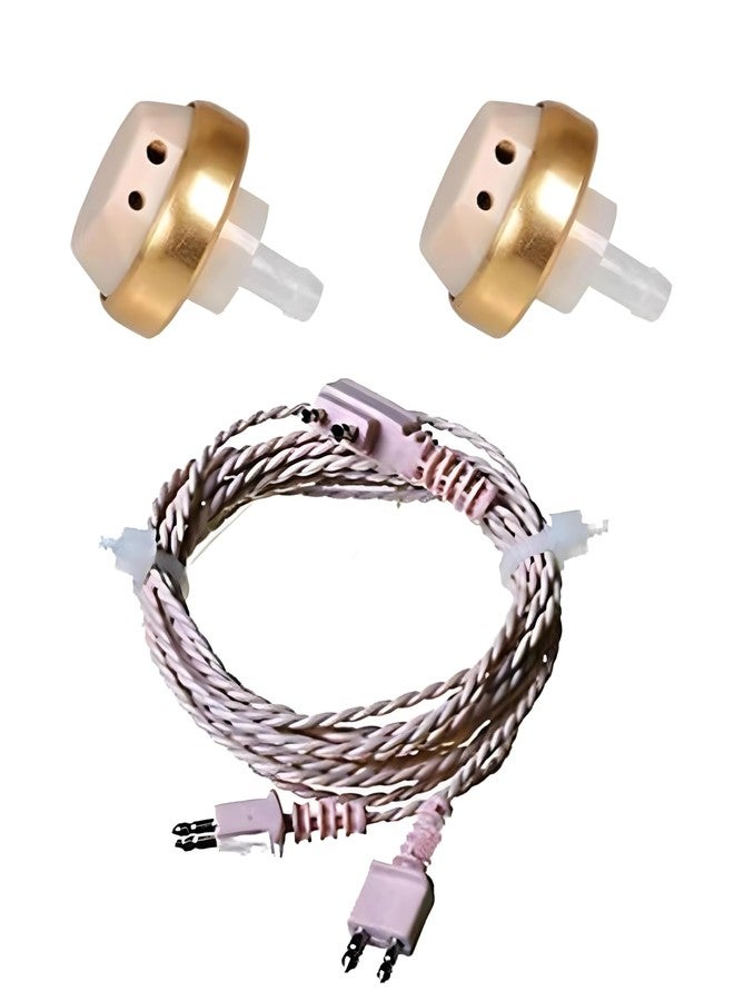 ايكا سلك سماعة أذن AIKA ثنائي الدبابيس مع مكبرين للصوت مناسب لجميع أنواع السماعات الجيبية (سلك واحد، مكبران للصوت، لون بيج) - Image 1