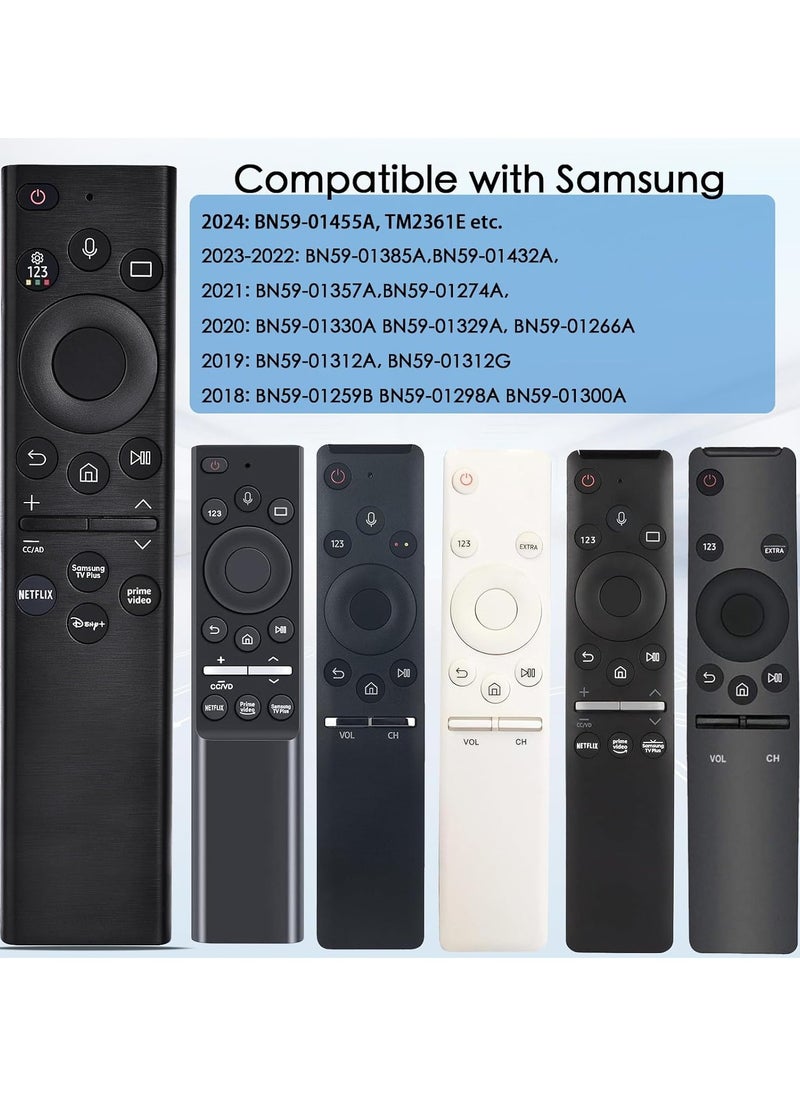 Generic - Voice Remote Control Replacement for Samsung Smart TV (No Solar),Compatible with Most 2018 to 2024 Smasung Crystal UHD QLED The Frame QLED 4K 8K Smart TVs(BN59-01385A/BN59-01385B) - Image 1
