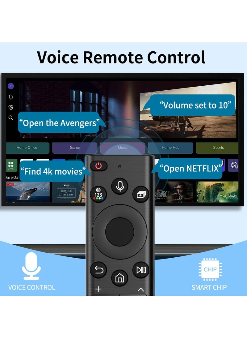 Generic - Voice Remote Control Replacement for Samsung Smart TV (No Solar),Compatible with Most 2018 to 2024 Smasung Crystal UHD QLED The Frame QLED 4K 8K Smart TVs(BN59-01385A/BN59-01385B) - Image 1