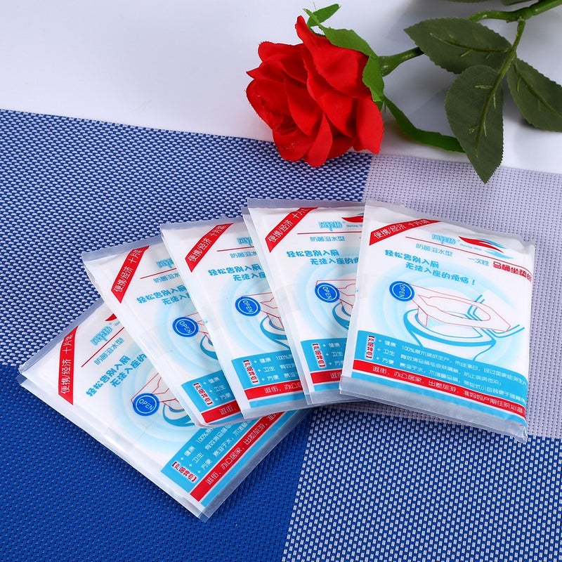 50pcs/lot Convenient Travel Disposable Toilet Seat Cover Mat 100% Waterproof Toilet Paper Pad - Image 2