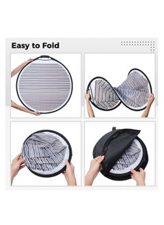 Excefore Dent Reflector Board with Storage Bag, 80cm Striped Light Reflector Board, Flexible Foldable Dent Panel, Dent Fix Tool for Vehicle Door Scratch and Hail Damage Car Dent Check Tool, Black  - Image 3