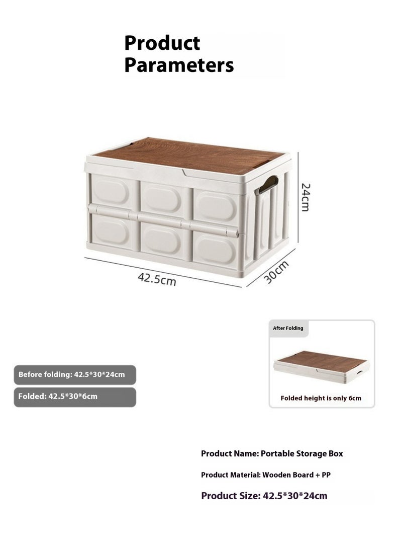 Outdoor Foldable Storage Box - Suitable for Camping and Kitchen, Camping Storage Box, Car Trunk Storage Box, Home Storage Box - 42.5*30*24cm - Image 2