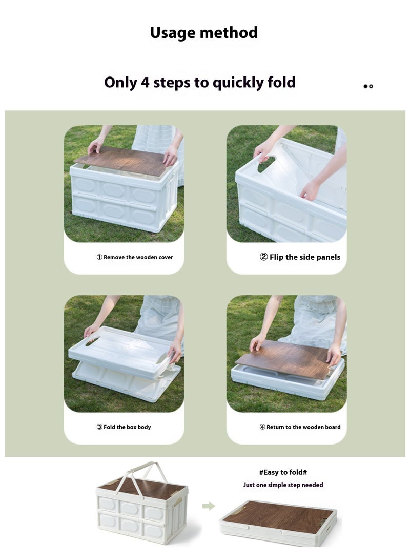 Outdoor Foldable Storage Box - Suitable for Camping and Kitchen, Camping Storage Box, Car Trunk Storage Box, Home Storage Box - 42.5*30*24cm - Image 5