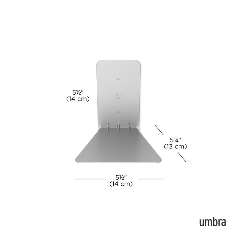 Umbra 330639-560 Conceal Floating Bookshelf Set Of 3 Small Silver - Image 3