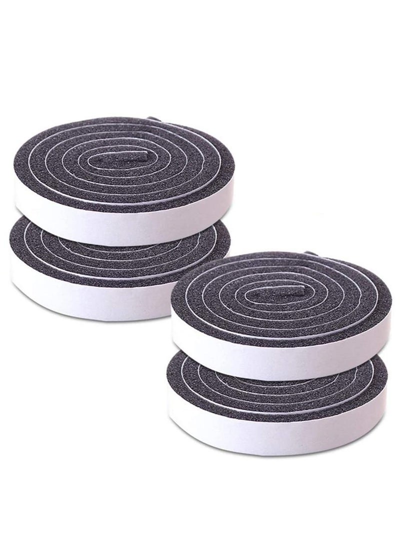 Weather Stripping Foam Tape for Windows and Doors - 4 Rolls, 4M Long, Soundproof and Draft Excluder for Effective Noise Reduction - Image 1