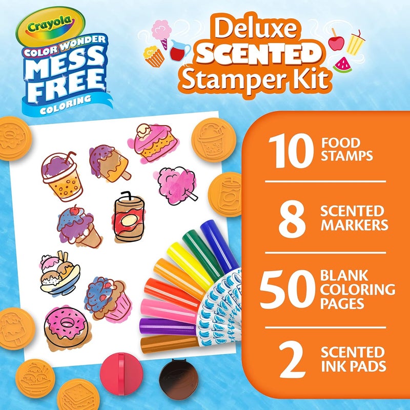 Crayola Color Wonder Mess Free Coloring Set, 50 Blank Coloring Pages, Scented Color Wonder Stamps And Markers, Refill Set - Image 4
