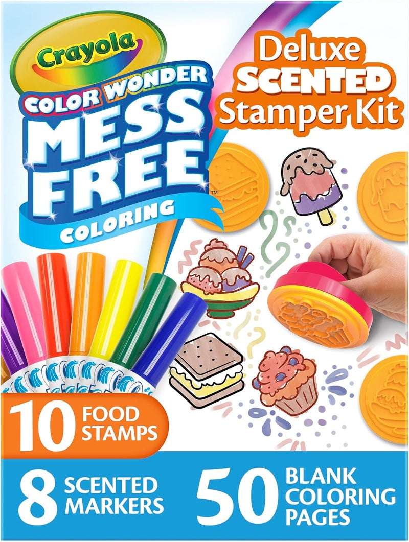 Crayola Color Wonder Mess Free Coloring Set, 50 Blank Coloring Pages, Scented Color Wonder Stamps And Markers, Refill Set - Image 2