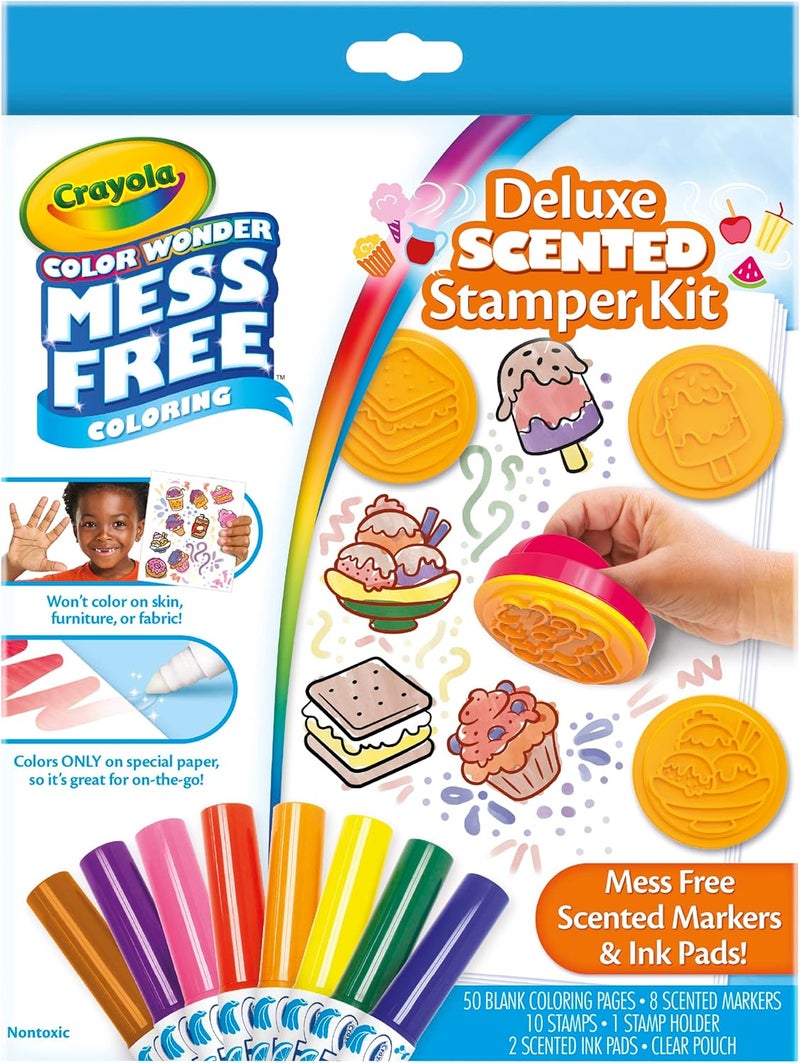 Crayola Color Wonder Mess Free Coloring Set, 50 Blank Coloring Pages, Scented Color Wonder Stamps And Markers, Refill Set - Image 1