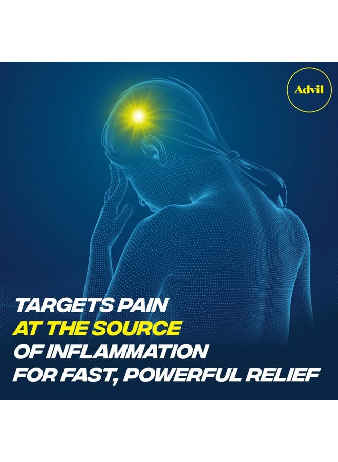 Advil مسكن للألم وخافض للحرارة، دواء يحتوي على إيبوبروفين 200 مجم لعلاج الصداع وآلام الظهر وآلام الدورة الشهرية والمفاصل - 50 قرصًا مغلفًا × 2 - Image 4