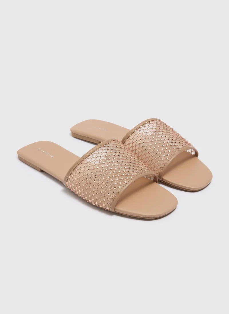 Matalan Pink Diamante Mule