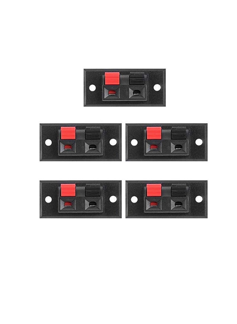 Terminator 5 Pcs 2 Positions Speaker clip aging clip Connector Terminal Push in Jack Spring Load Audio Speaker Terminals - Image 1