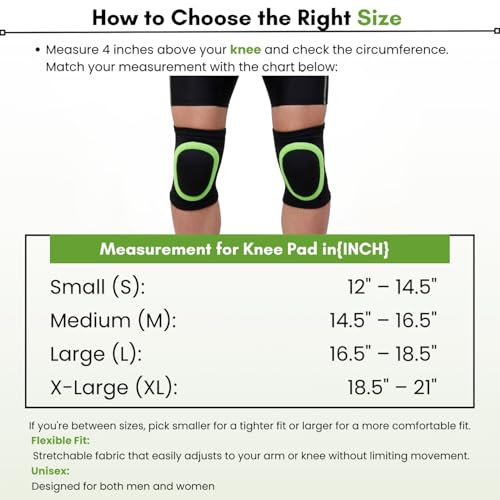 GYMIFIC Premium knee Pad support built for superior protection and comfort during gym workouts, sports, and fitness training perfect as a flexible and durable gym knee cap(SMALL, GREEN) - Image 5