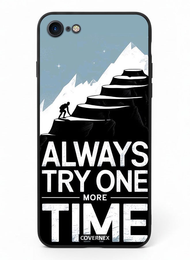 Covernex Apple iPhone 7 Protective Case Cover Printed Featuring Always Try One More Time - Image 2