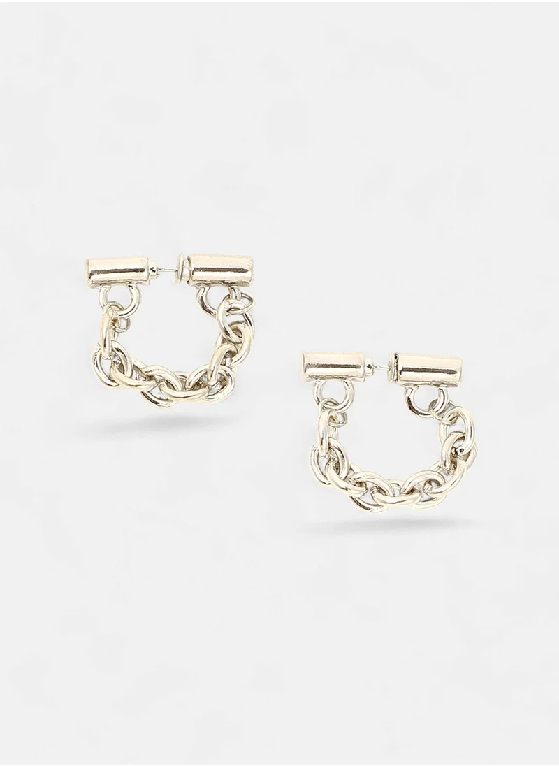 SOHI Contemporary Hoop Earrings