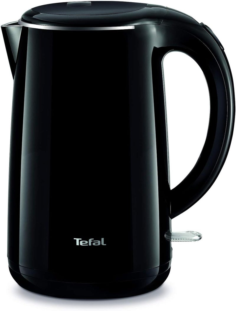 T-fal TEFAL Kettle | SAFE'TEA 1.7 Litre Electric Kettle | 1800 W | Double Layer | 360° rotational base | Automatic switch OFF | Black | 2 Years Warranty | KO260865 - Image 1