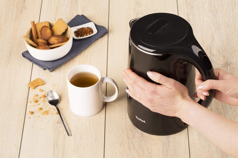 T-fal TEFAL Kettle | SAFE'TEA 1.7 Litre Electric Kettle | 1800 W | Double Layer | 360° rotational base | Automatic switch OFF | Black | 2 Years Warranty | KO260865 - Image 4
