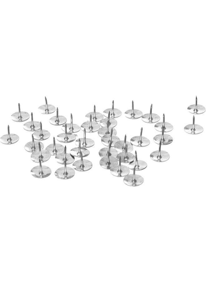 M&G Office Push Pins, Secure Fastening, Vacuum Packed, Durable Metal, Silver - Image 1