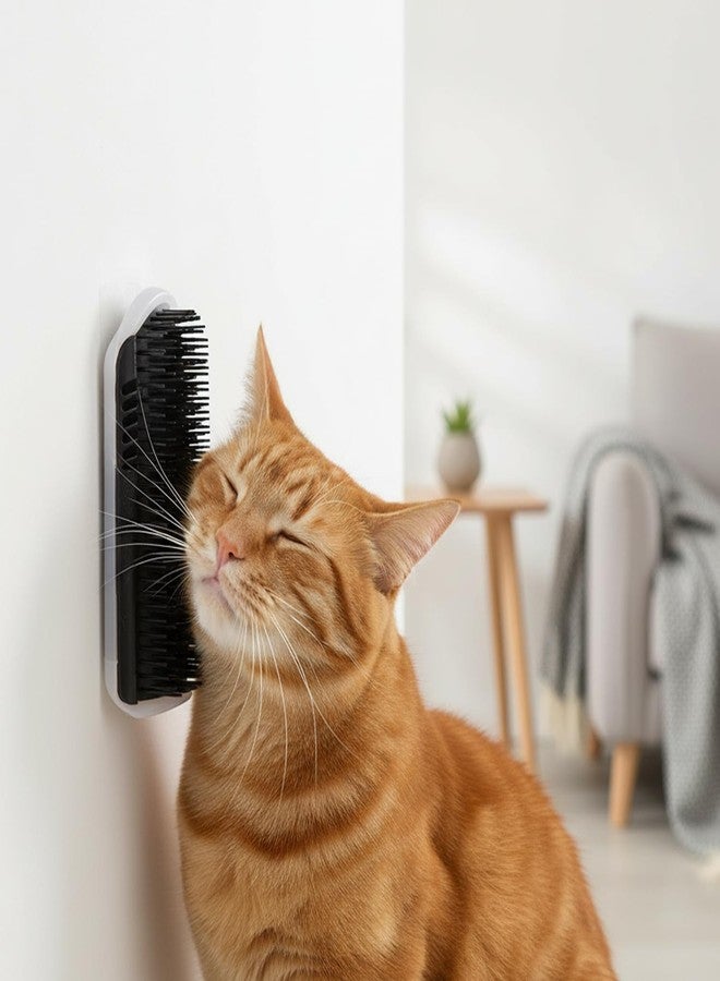 Suny Smiling 2 Pack Black Catnip Wall Massage Corner Brush for Long & Short Fur Cats and Kittens,C-at Self Groomer Scratcher, Soft Comb Cat Corner Brush,Wall Mounted Cats Scratcher - Image 3