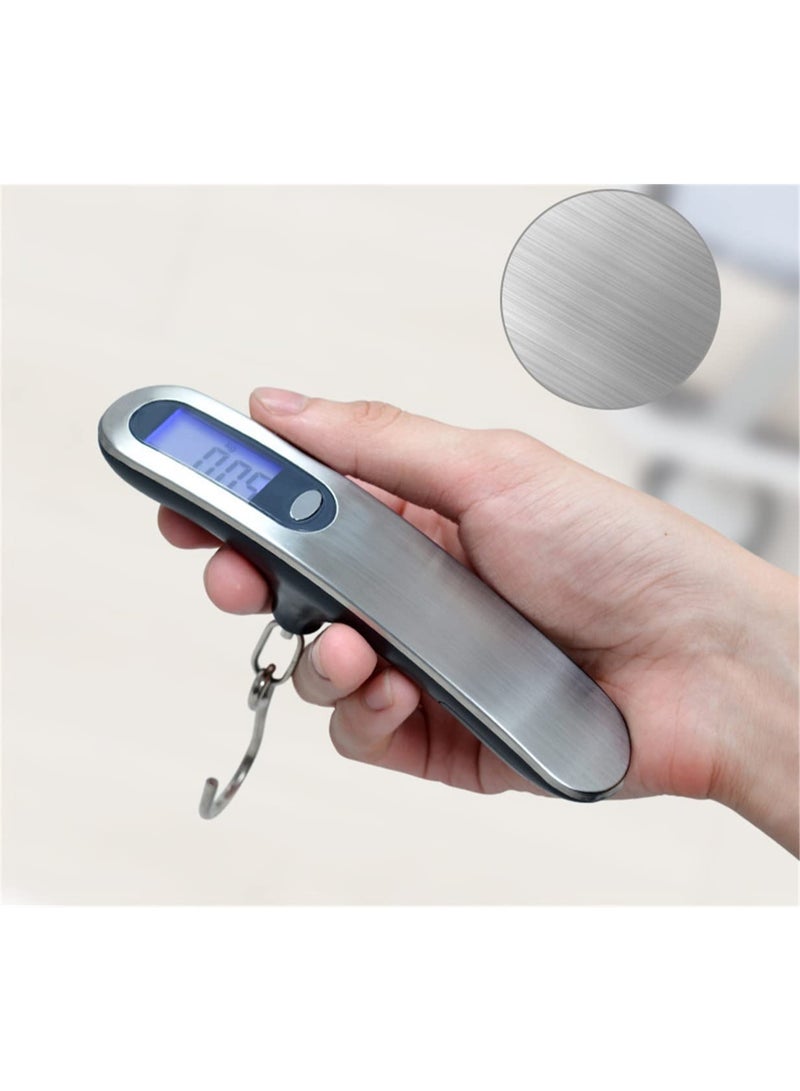 Luggage Scale 50kg/110LB, Portable LCD Display Electronic Scale Weight Balance Suitcase Travel Bag Hanging Steelyard Scale Tool with Hook - Image 4