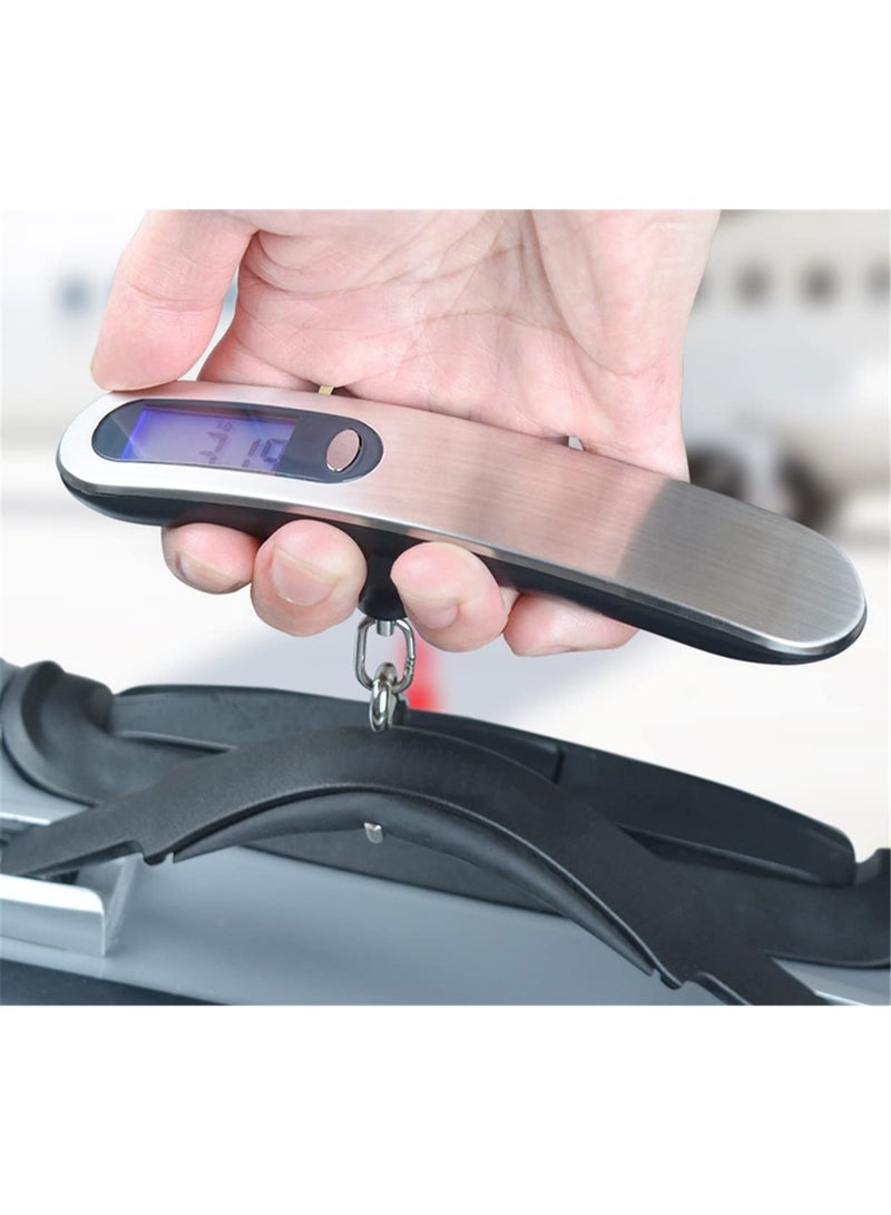 Luggage Scale 50kg/110LB, Portable LCD Display Electronic Scale Weight Balance Suitcase Travel Bag Hanging Steelyard Scale Tool with Hook - Image 5
