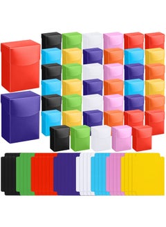 Jerify 80 Pcs Deck Cards Boxes With Dividers 40 Trading Card Storage Box And 40 Dividers Plastic Card Deck Cases Storage Organizer Carrying Case For Games Card Playing Card Trading Cards Sports Cards  - Image 1