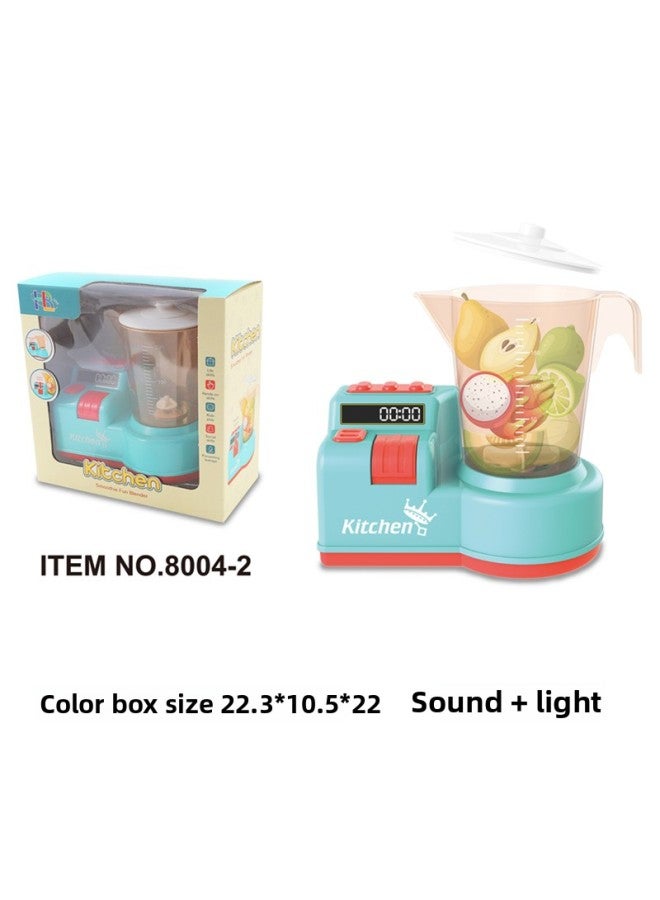 Children's Simulation Electric Small Household Appliances Water Dispenser Bread Juicer Mixer Washing Machine Play House Toys-Specifications:Big Juice Machine (blue) 0.43kg - Image 1