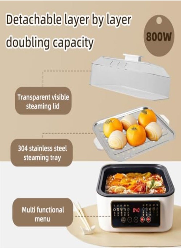 XVersion - Electric Food Steamer 32L with 3 Baskets, 24-Hour Delay Timer, 8 Preset Modes & Keep Warm Function - Image 1