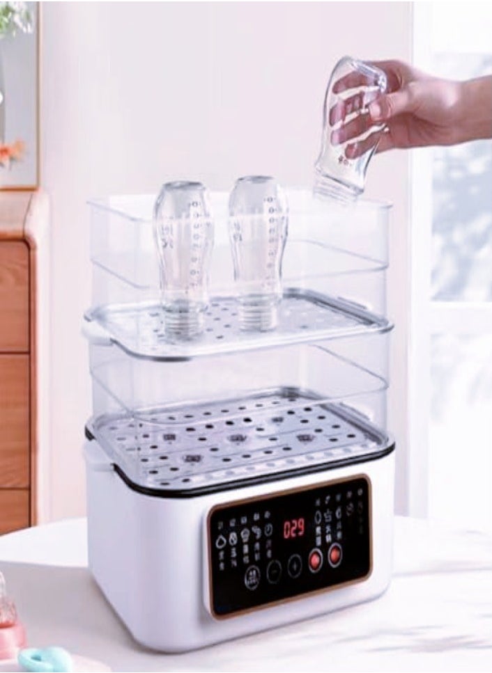 XVersion - Electric Food Steamer 32L with 3 Baskets, 24-Hour Delay Timer, 8 Preset Modes & Keep Warm Function - Image 1
