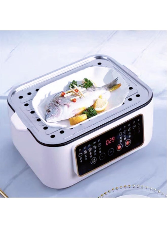 XVersion Electric Food Steamer 32L with 3 Baskets, 24-Hour Delay Timer, 8 Preset Modes & Keep Warm Function - Image 3